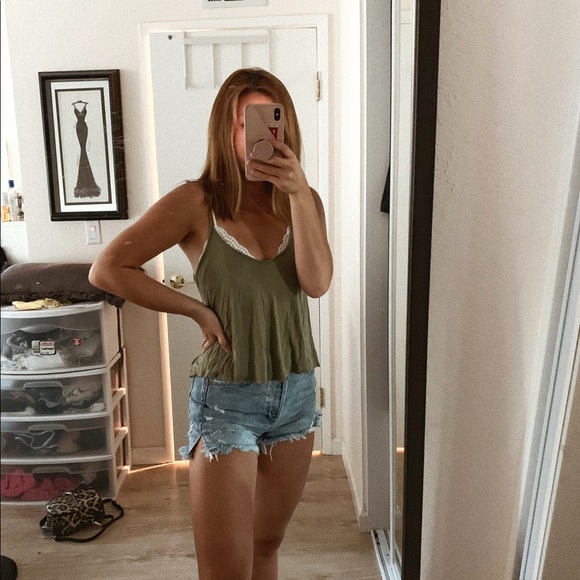Brandy Melville Tops - brandy melville olive tank top